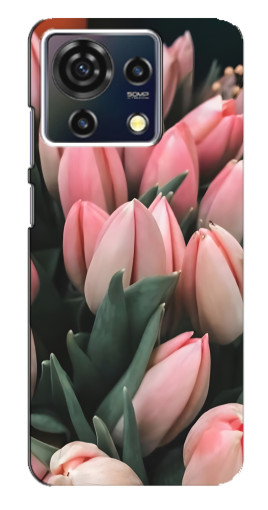 Чехол с картинкой "Букет тюльпанов" для ZTE Blade V50 Vita