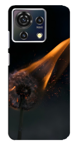 Чехол с принтом "Горящий одуванчик" для ZTE Blade V50 Vita