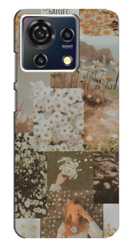 Чехол с принтом "Коллаж ромашек " для ZTE Blade V50 Vita