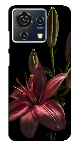 Чехол с принтом "Красная лилия " для ZTE Blade V50 Vita