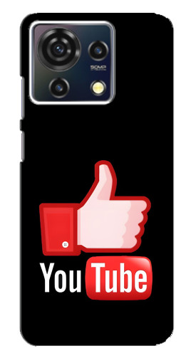Силиконовый чехол с изображением "Лайк YouTube" для ZTE Blade V50 Vita