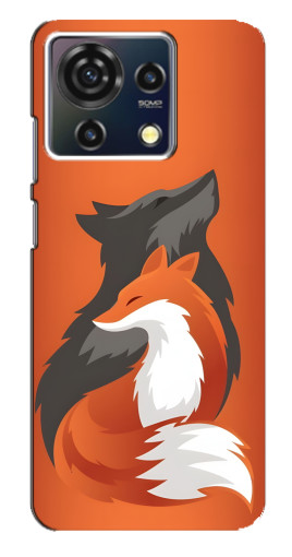 Силиконовый чехол с изображением "Лиса ART" для ZTE Blade V50 Vita