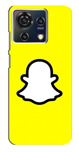 Силиконовый чехол с изображением "Лого Snapchat" для ZTE Blade V50 Vita