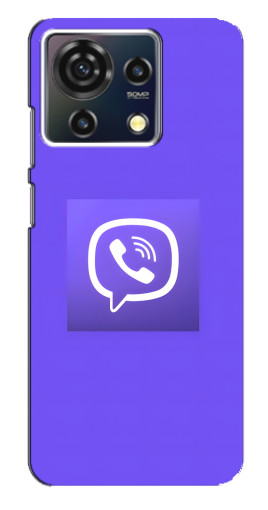 Силиконовый чехол с изображением "Лого Viber" для ZTE Blade V50 Vita