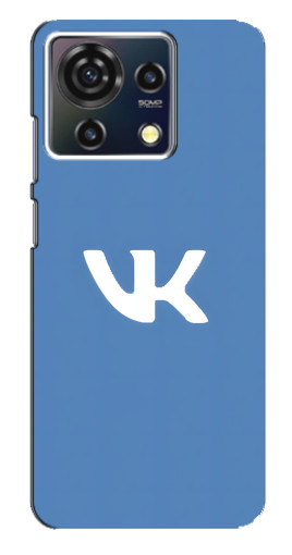 Силиконовый чехол с изображением "Лого ВК" для ZTE Blade V50 Vita