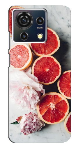Чехол с принтом "Половинки грейпфрутов" для ZTE Blade V50 Vita