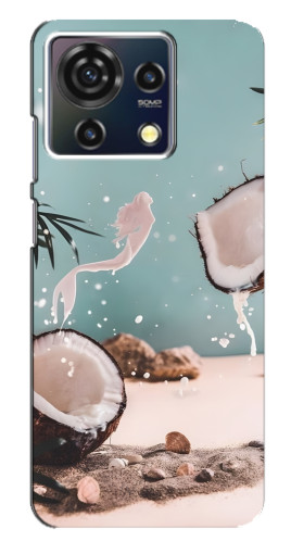 Чехол с печатью "Половинки кокоса" для ZTE Blade V50 Vita