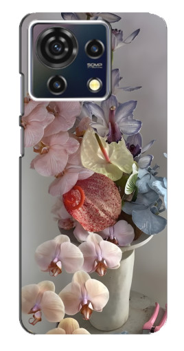 Чехол с картинкой "Разноцветные орхидеи" для ZTE Blade V50 Vita