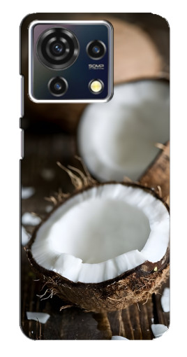 Силиконовый чехол с изображением "Свежий кокос" для ZTE Blade V50 Vita