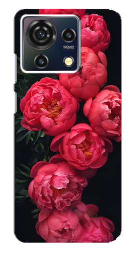 Чехол с картинкой "Яркие пионы" для ZTE Blade V50 Vita