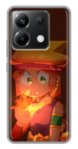 Силиконовый чехол с изображением "Amber с огнем" для Xiaomi POCO X6 5G