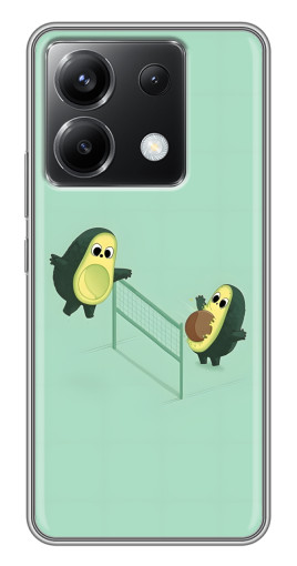 Чехол с принтом "Авокадо волейболисты " для Xiaomi POCO X6 5G