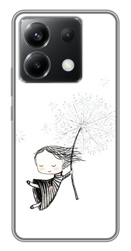 Чехол с картинкой "Девочка с одуванчиком" для Xiaomi POCO X6 5G