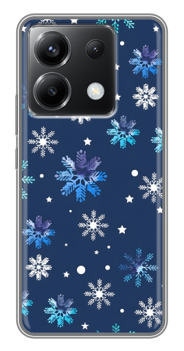Чехол с печатью "Фон с снежинками" для Xiaomi POCO X6 5G