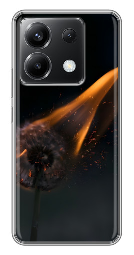 Чехол с принтом "Горящий одуванчик" для Xiaomi POCO X6 5G