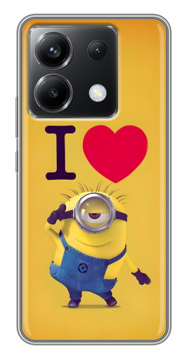 Силиконовый чехол с изображением "I Love Minion" для Xiaomi POCO X6 5G
