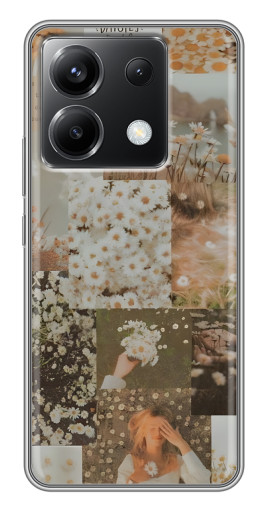 Чехол с картинкой "Коллаж ромашек " для Xiaomi POCO X6 5G