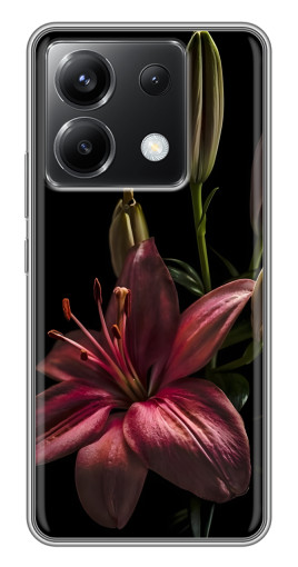 Чехол с картинкой "Красная лилия " для Xiaomi POCO X6 5G