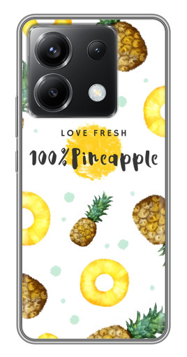 Чехол с картинкой "Любовь к ананасам" для Xiaomi POCO X6 5G