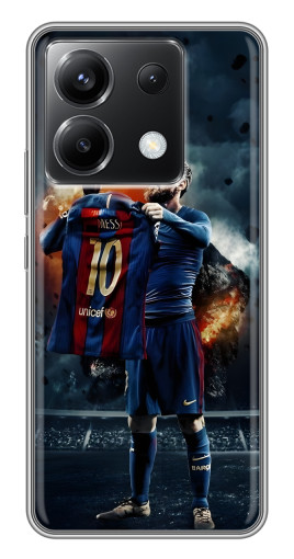 Чехол с печатью "Месси с футболкой" для Xiaomi POCO X6 5G