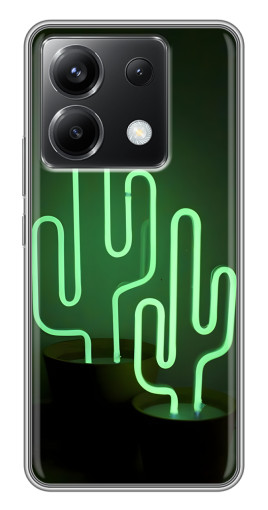 Чехол с печатью "Неоновый кактус" для Xiaomi POCO X6 5G