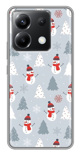 Чехол с печатью "Новогодний фон" для Xiaomi POCO X6 5G
