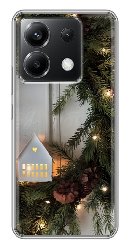 Чехол с принтом "Новогодний венок" для Xiaomi POCO X6 5G
