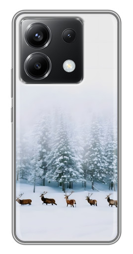Чехол с печатью "Олени в лесу" для Xiaomi POCO X6 5G