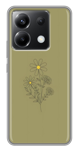 Силиконовый чехол с изображением "Рисунок ромашка" для Xiaomi POCO X6 5G
