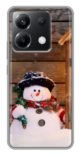 Силиконовый чехол с изображением "Рождественский снеговик" для Xiaomi POCO X6 5G