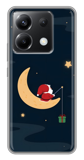 Чехол с печатью "Санта на луне" для Xiaomi POCO X6 5G