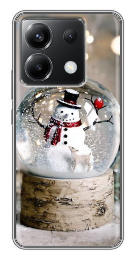 Чехол с картинкой "Снеговик в шаре" для Xiaomi POCO X6 5G