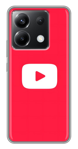 Силиконовый чехол с изображением "YouTube Кнопка" для Xiaomi POCO X6 5G