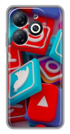 Силиконовый чехол с изображением "3Д эффект" для Infinix Smart 8
