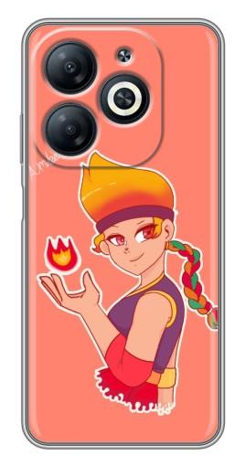 Силиконовый чехол с изображением "Amber с огоньком" для Infinix Smart 8