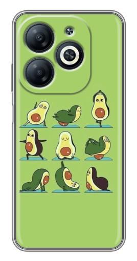 Силиконовый чехол с изображением "Авокадо Йога" для Infinix Smart 8