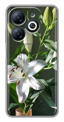 Чехол с картинкой "Белые лилии" для Infinix Smart 8