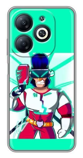 Чехол с печатью "Булл в очках" для Infinix Smart 8