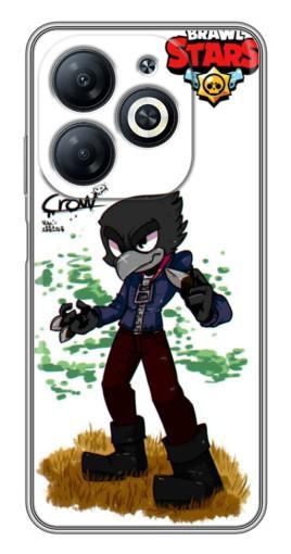 Силиконовый чехол с изображением "Crow" для Infinix Smart 8