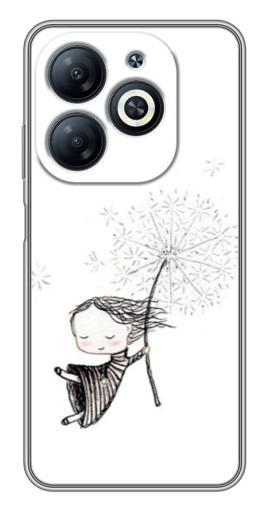 Чехол с печатью "Девочка с одуванчиком" для Infinix Smart 8