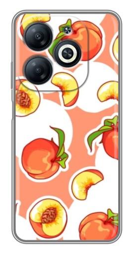 Силиконовый чехол с изображением "Дольки персиков" для Infinix Smart 8