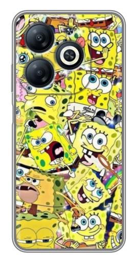 Чехол с картинкой "Эмоции Спанч-Боба" для Infinix Smart 8