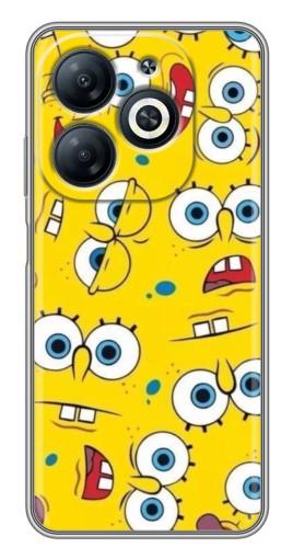 Чехол с принтом "Глаза Спанч-Боба" для Infinix Smart 8