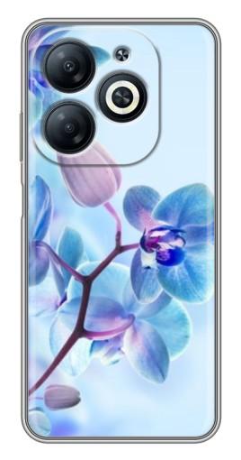 Силиконовый чехол с изображением "Голубые орхидеи" для Infinix Smart 8