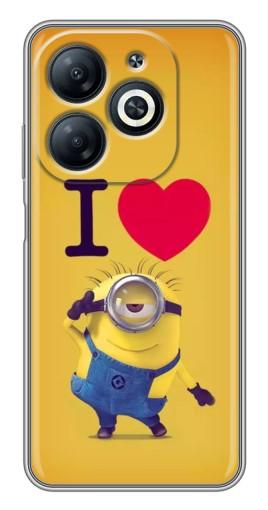 Чехол с картинкой "I Love Minion" для Infinix Smart 8