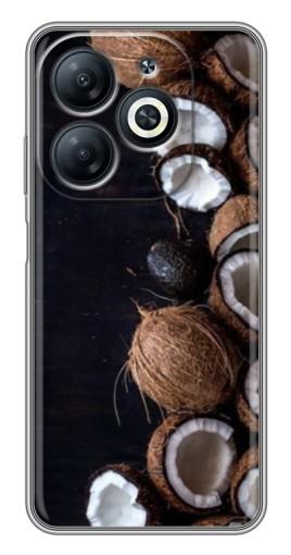 Чехол с картинкой "Кокосы на черном" для Infinix Smart 8