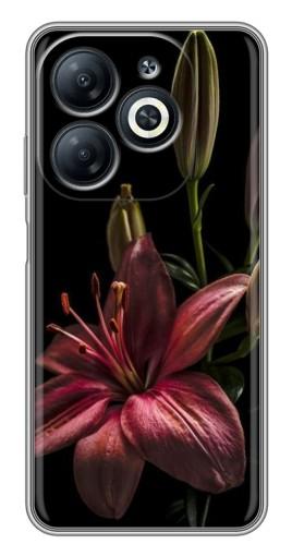Чехол с печатью "Красная лилия " для Infinix Smart 8