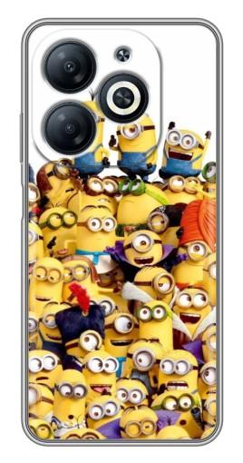 Чехол с картинкой "Куча миньонов" для Infinix Smart 8