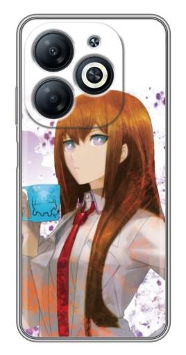 Чехол с картинкой "Курису с чашкой" для Infinix Smart 8