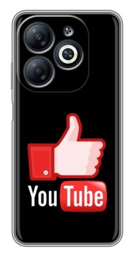 Силиконовый чехол с изображением "Лайк YouTube" для Infinix Smart 8